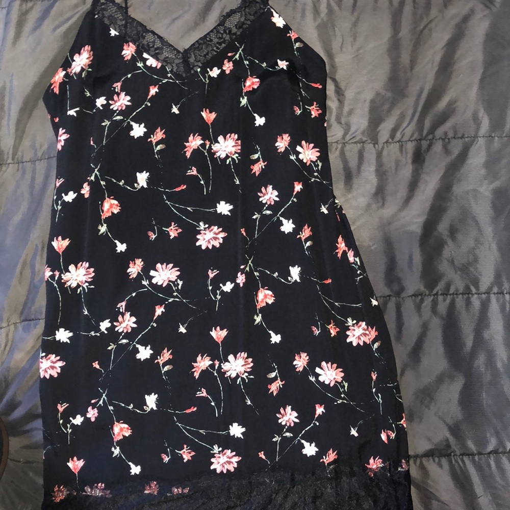 Floral lace slip dress